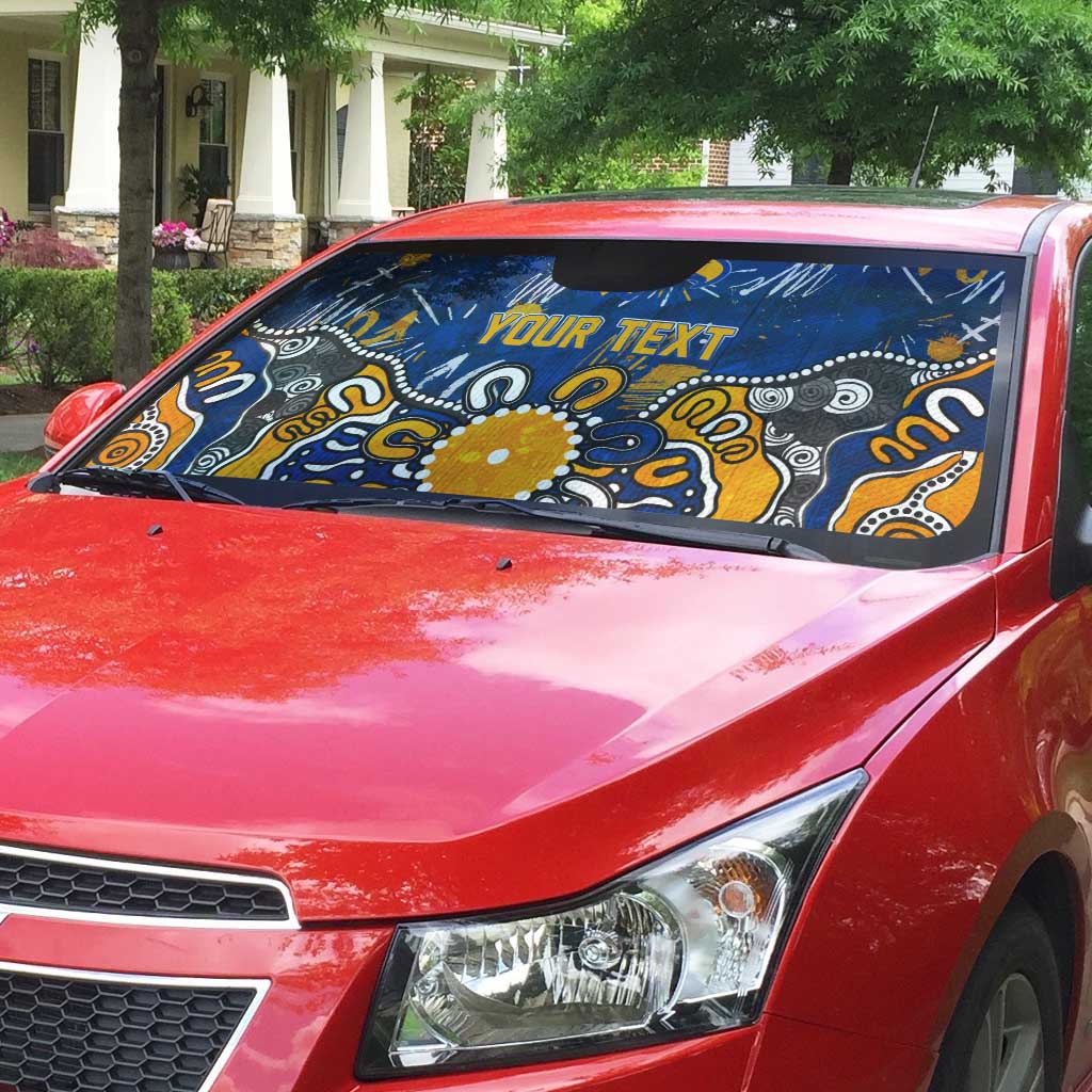 Personalized West Coast Eagles Auto Sun Shade Aboriginal Dot Painting Graffiti Style