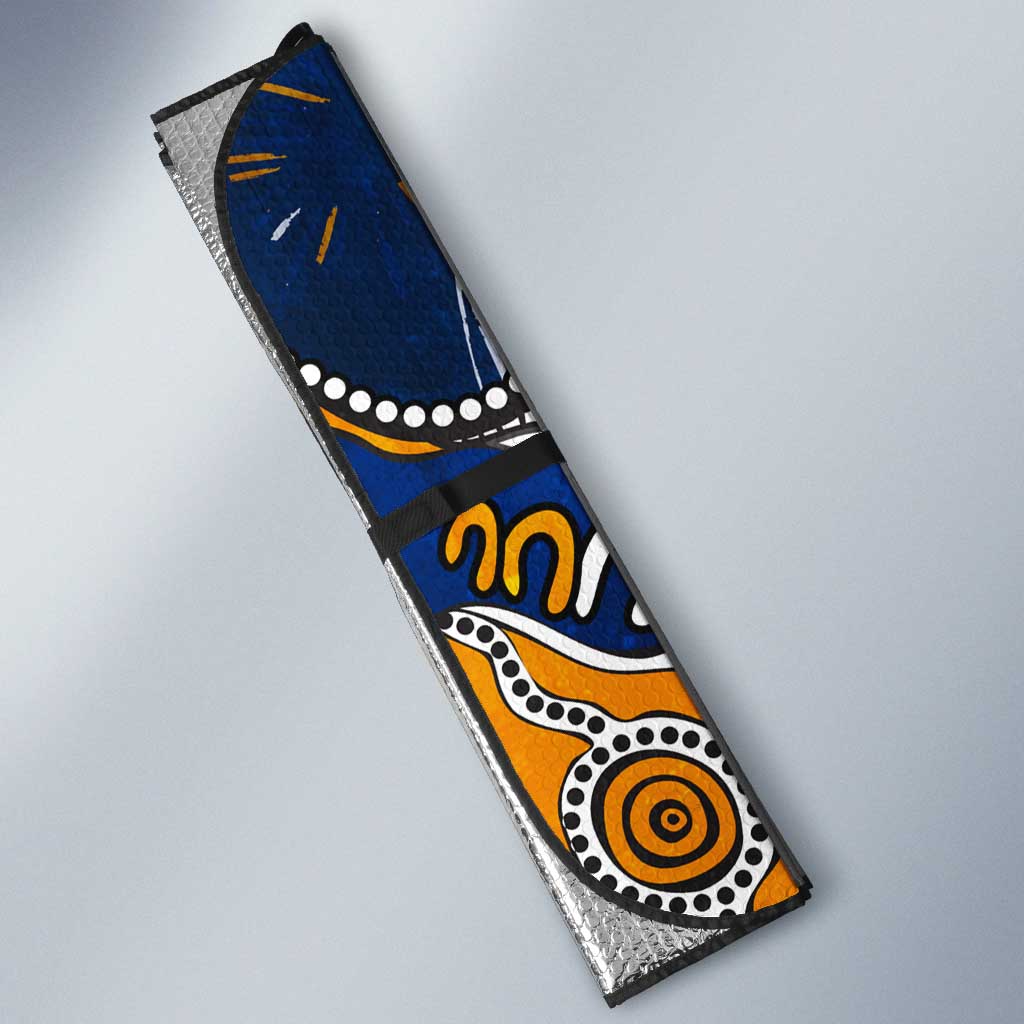 Personalized West Coast Eagles Auto Sun Shade Aboriginal Dot Painting Graffiti Style