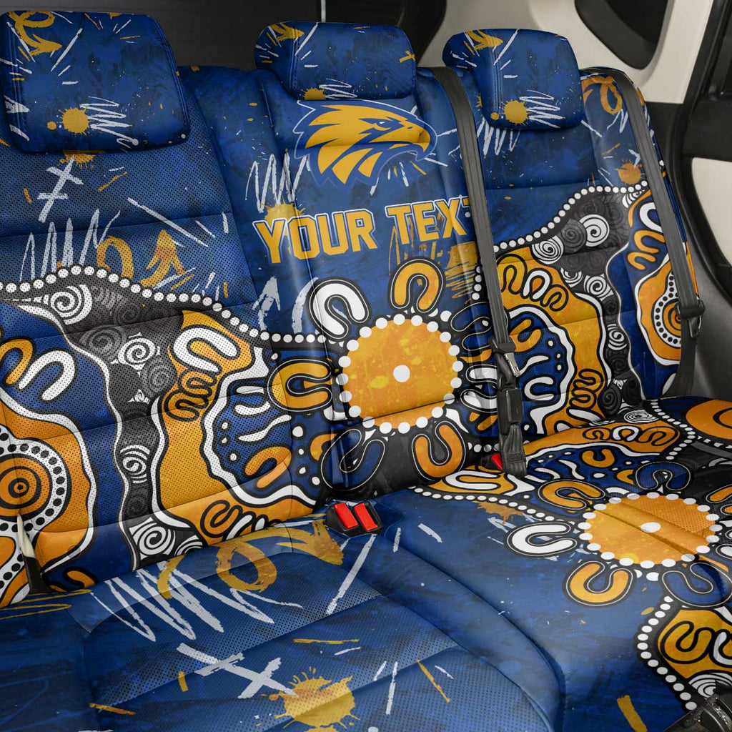 Personalized West Coast Eagles Back Car Seat Cover Aboriginal Dot Painting Graffiti Style