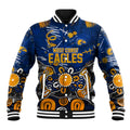 Personalized West Coast Eagles Baseball Jacket Aboriginal Dot Painting Graffiti Style