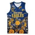 Personalized West Coast Eagles Basketball Jersey Aboriginal Dot Painting Graffiti Style