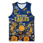 Personalized West Coast Eagles Basketball Jersey Aboriginal Dot Painting Graffiti Style