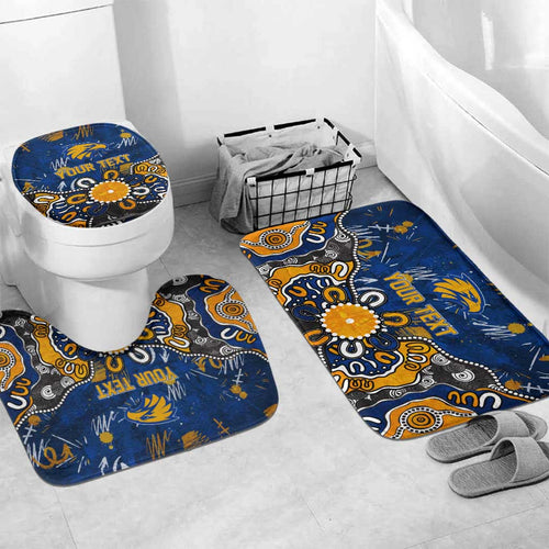 Personalized West Coast Eagles Bathroom Set Aboriginal Dot Painting Graffiti Style