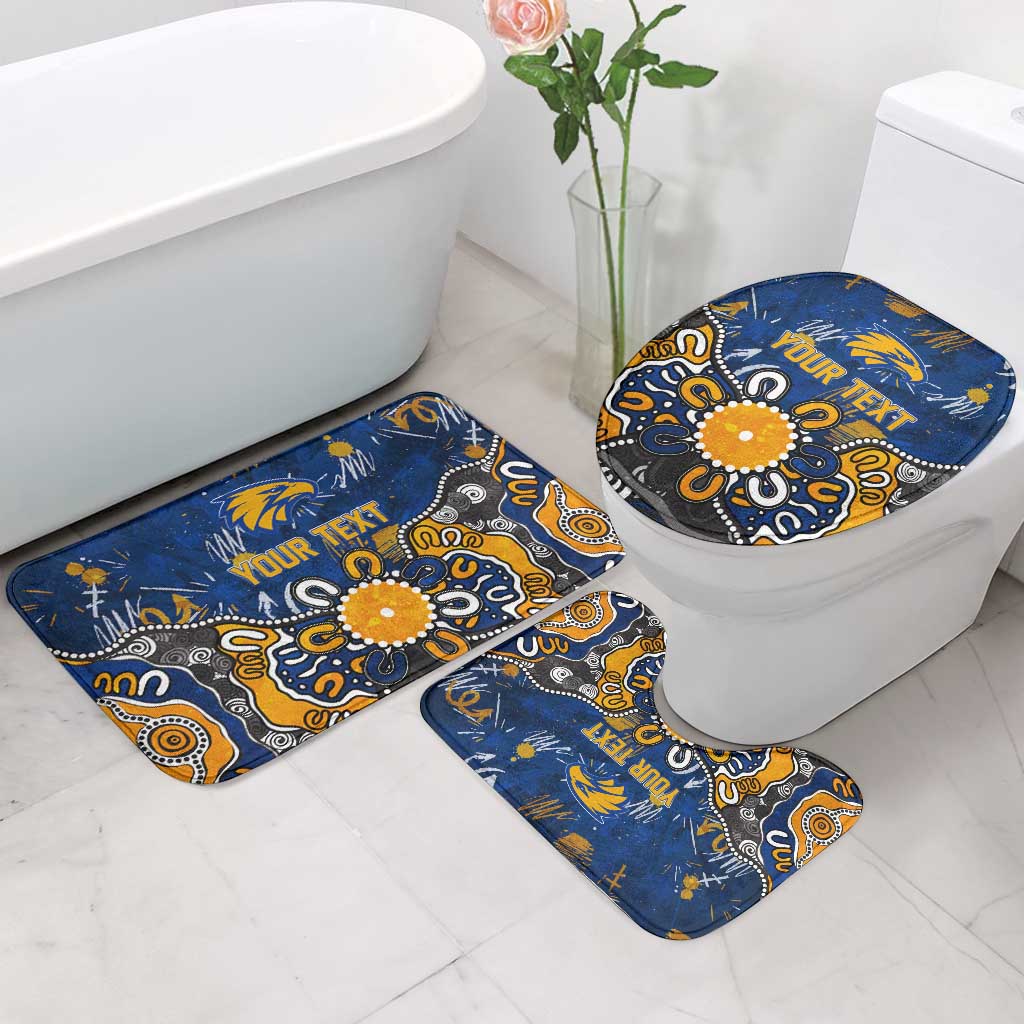 Personalized West Coast Eagles Bathroom Set Aboriginal Dot Painting Graffiti Style