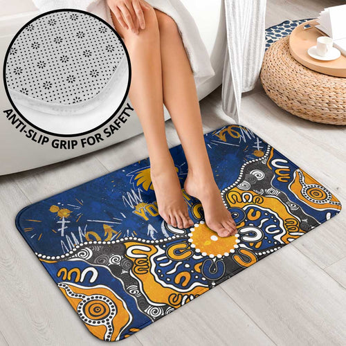 Personalized West Coast Eagles Bathroom Set Aboriginal Dot Painting Graffiti Style