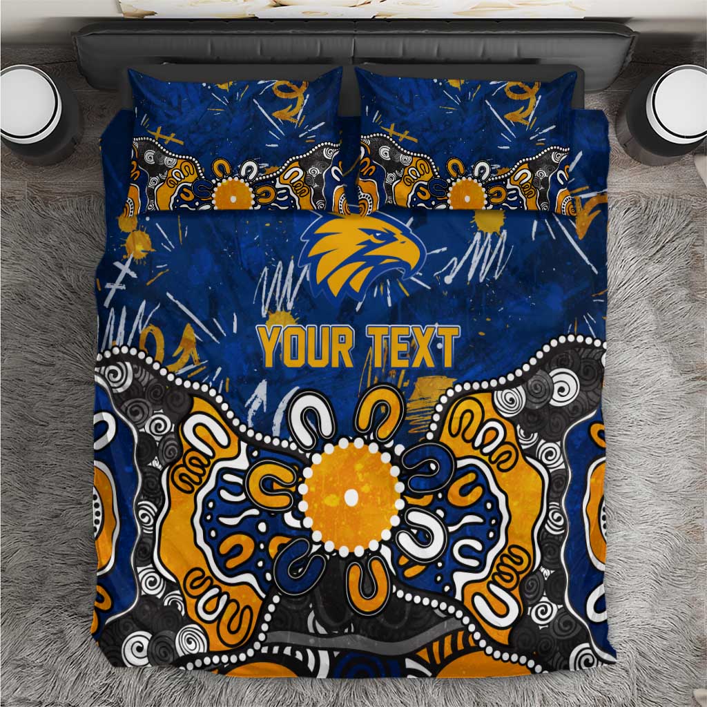 Personalized West Coast Eagles Bedding Set Aboriginal Dot Painting Graffiti Style