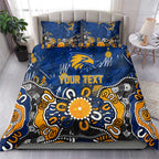 Personalized West Coast Eagles Bedding Set Aboriginal Dot Painting Graffiti Style