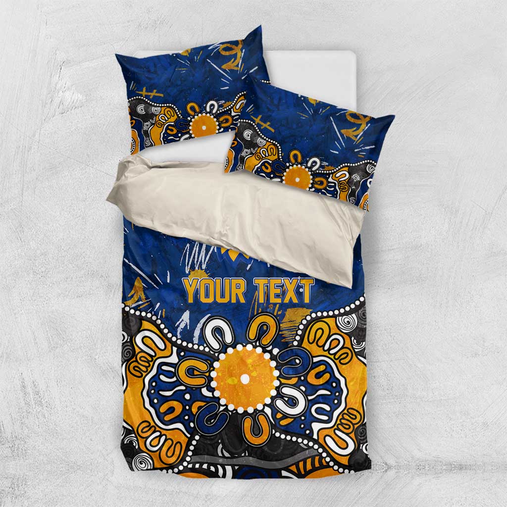 Personalized West Coast Eagles Bedding Set Aboriginal Dot Painting Graffiti Style
