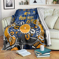 Personalized West Coast Eagles Blanket Aboriginal Dot Painting Graffiti Style