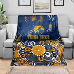 Personalized West Coast Eagles Blanket Aboriginal Dot Painting Graffiti Style
