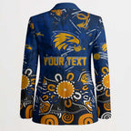Personalized West Coast Eagles Blazer Aboriginal Dot Painting Graffiti Style
