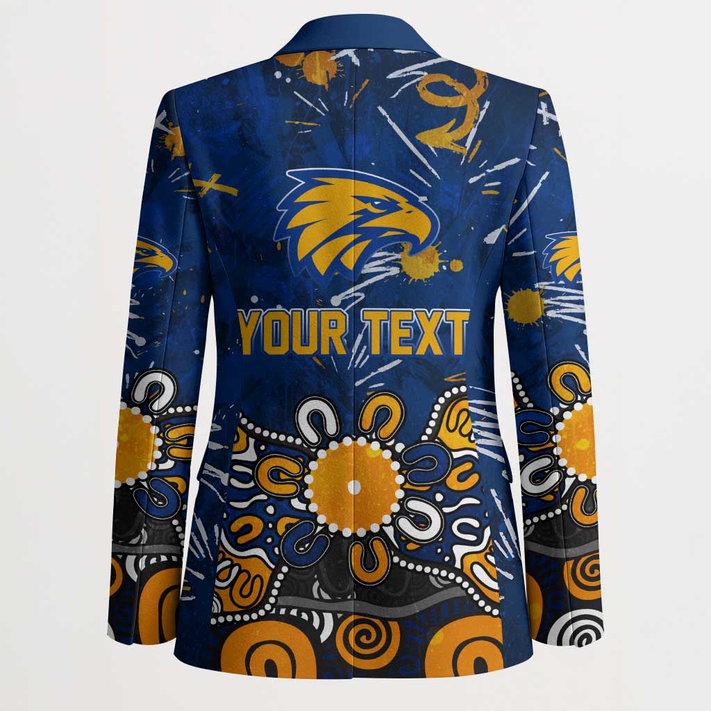 Personalized West Coast Eagles Blazer Aboriginal Dot Painting Graffiti Style