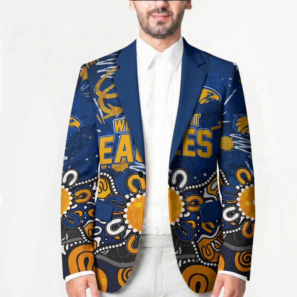 Personalized West Coast Eagles Blazer Aboriginal Dot Painting Graffiti Style