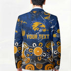 Personalized West Coast Eagles Blazer Aboriginal Dot Painting Graffiti Style