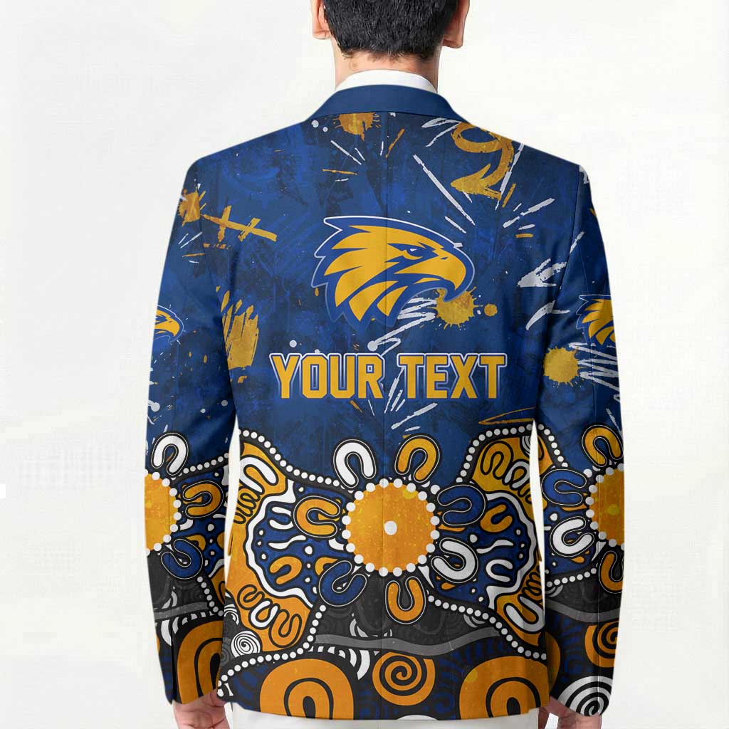 Personalized West Coast Eagles Blazer Aboriginal Dot Painting Graffiti Style