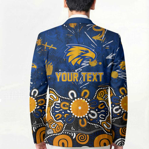 Personalized West Coast Eagles Blazer Aboriginal Dot Painting Graffiti Style