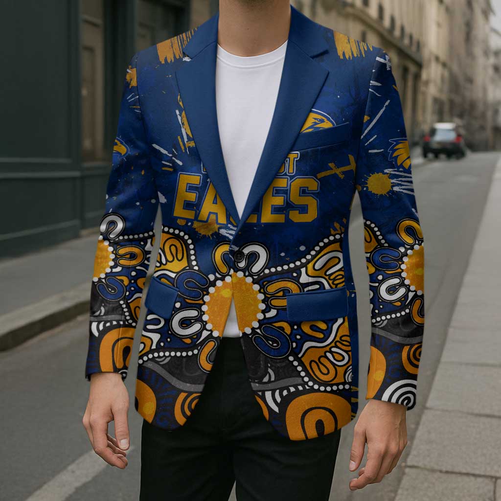 Personalized West Coast Eagles Blazer Aboriginal Dot Painting Graffiti Style