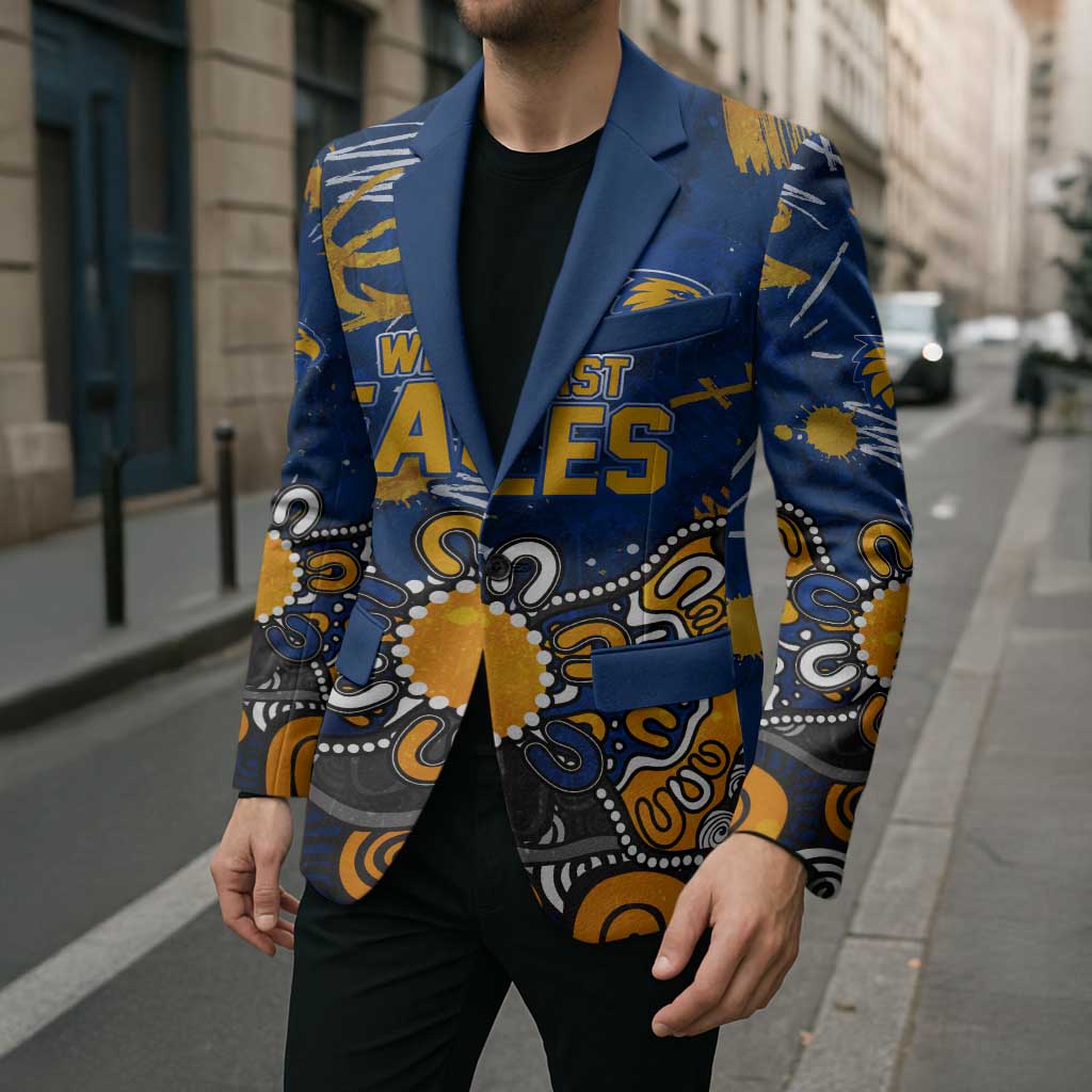 Personalized West Coast Eagles Blazer Aboriginal Dot Painting Graffiti Style