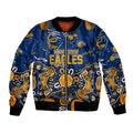 Personalized West Coast Eagles Bomber Jacket Aboriginal Dot Painting Graffiti Style