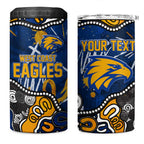 Personalized West Coast Eagles 4 in 1 Can Cooler Tumbler Aboriginal Dot Painting Graffiti Style