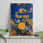 Personalized West Coast Eagles Canvas Wall Art Aboriginal Dot Painting Graffiti Style