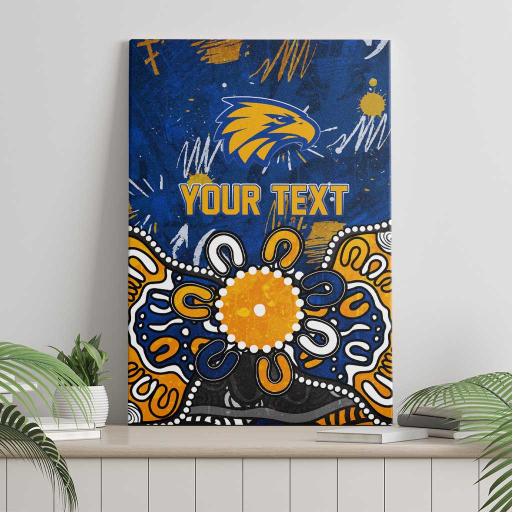 Personalized West Coast Eagles Canvas Wall Art Aboriginal Dot Painting Graffiti Style