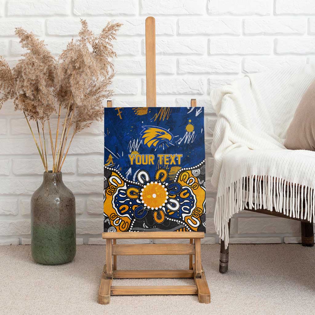 Personalized West Coast Eagles Canvas Wall Art Aboriginal Dot Painting Graffiti Style