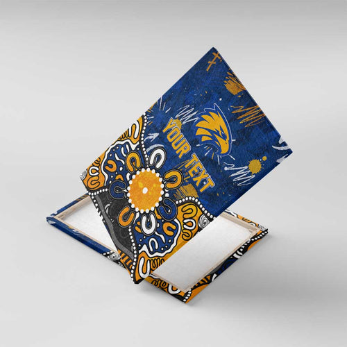 Personalized West Coast Eagles Canvas Wall Art Aboriginal Dot Painting Graffiti Style