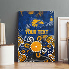 Personalized West Coast Eagles Canvas Wall Art Aboriginal Dot Painting Graffiti Style