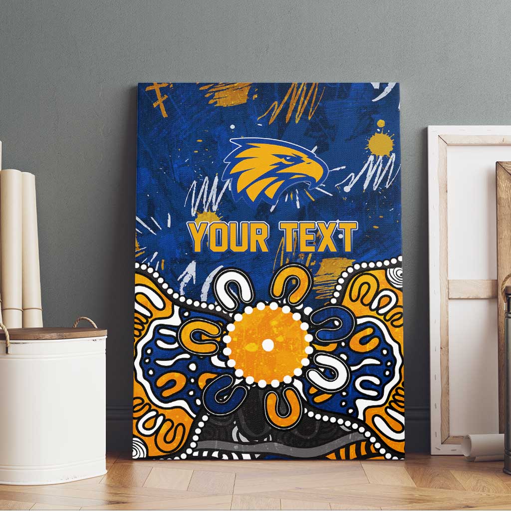 Personalized West Coast Eagles Canvas Wall Art Aboriginal Dot Painting Graffiti Style