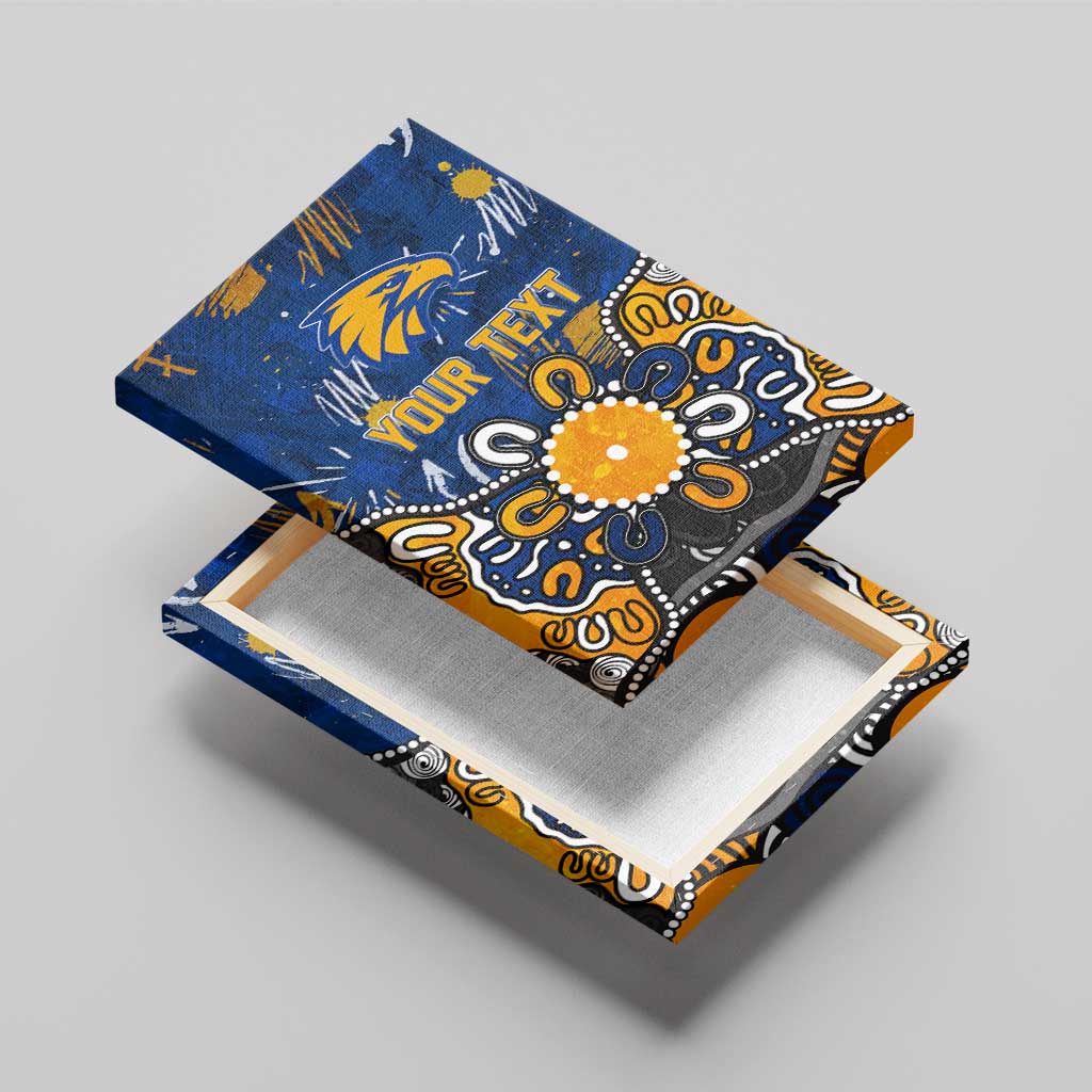 Personalized West Coast Eagles Canvas Wall Art Aboriginal Dot Painting Graffiti Style