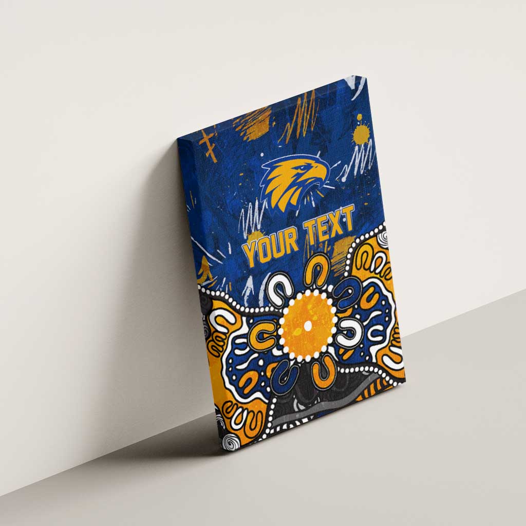 Personalized West Coast Eagles Canvas Wall Art Aboriginal Dot Painting Graffiti Style