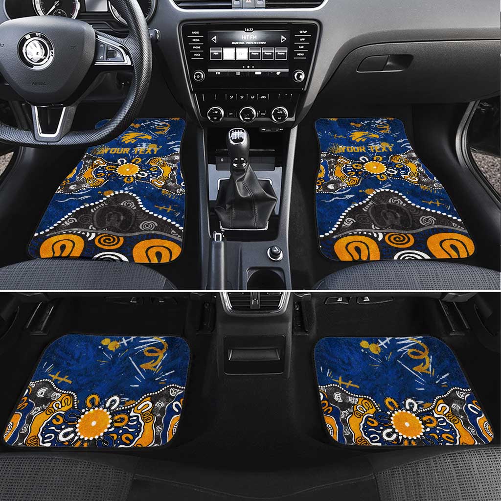 Personalized West Coast Eagles Car Mats Aboriginal Dot Painting Graffiti Style