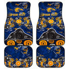 Personalized West Coast Eagles Car Mats Aboriginal Dot Painting Graffiti Style
