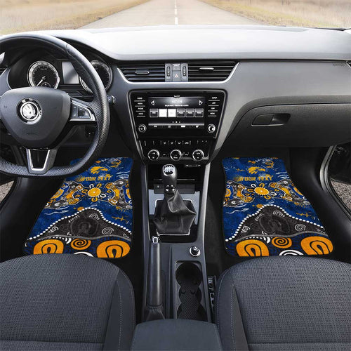 Personalized West Coast Eagles Car Mats Aboriginal Dot Painting Graffiti Style