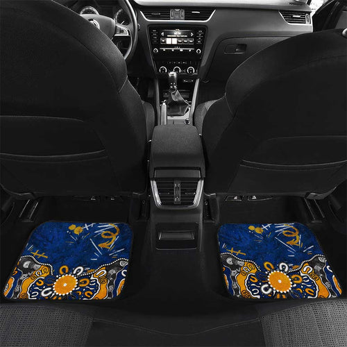 Personalized West Coast Eagles Car Mats Aboriginal Dot Painting Graffiti Style