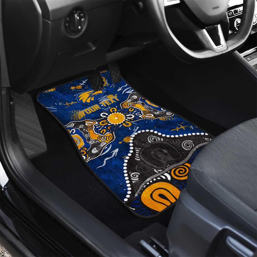Personalized West Coast Eagles Car Mats Aboriginal Dot Painting Graffiti Style