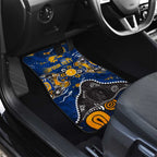 Personalized West Coast Eagles Car Mats Aboriginal Dot Painting Graffiti Style