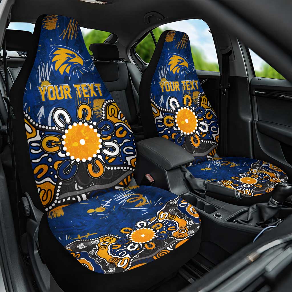 Personalized West Coast Eagles Car Seat Cover Aboriginal Dot Painting Graffiti Style