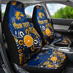 Personalized West Coast Eagles Car Seat Cover Aboriginal Dot Painting Graffiti Style