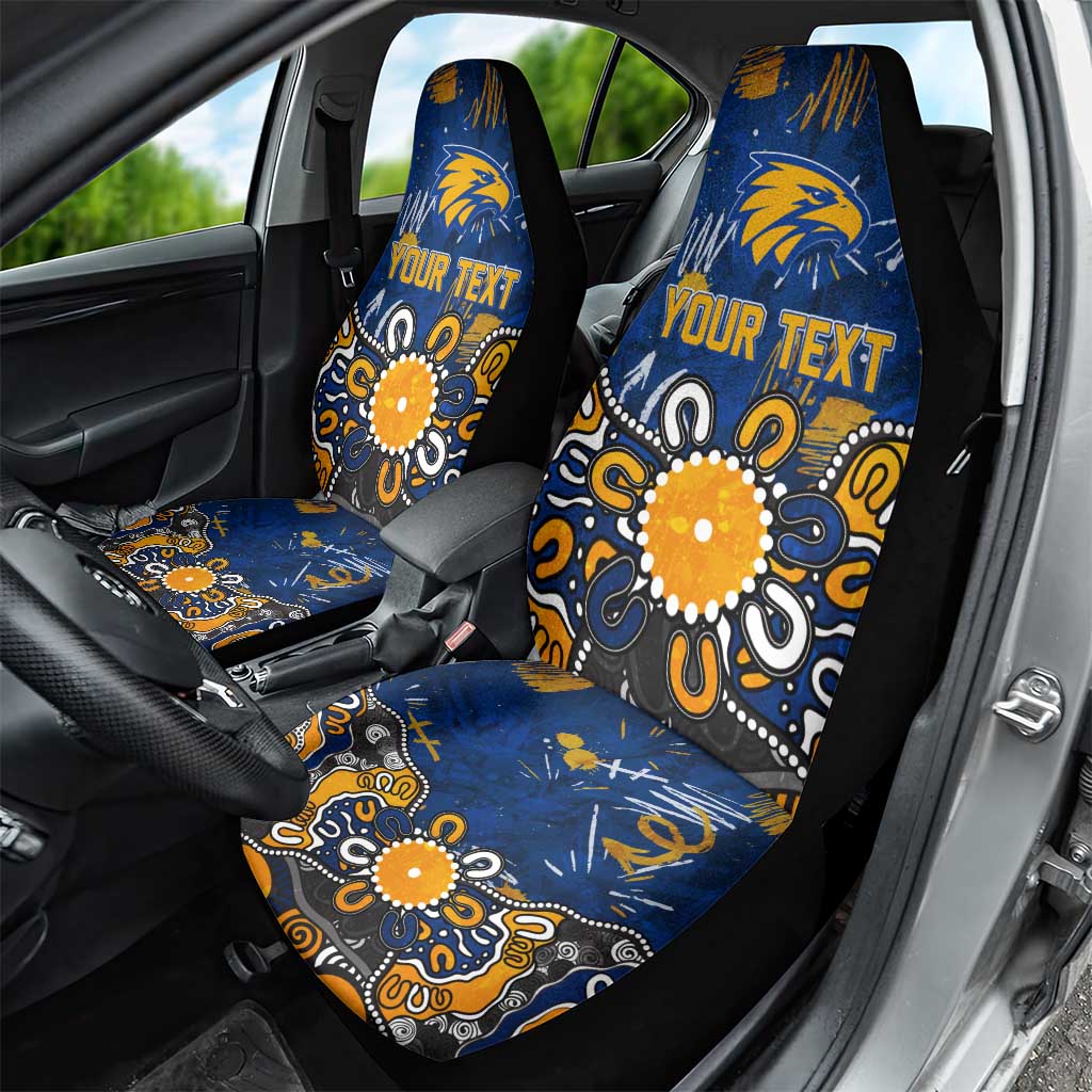 Personalized West Coast Eagles Car Seat Cover Aboriginal Dot Painting Graffiti Style