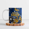 Personalized West Coast Eagles Ceramic Mug Aboriginal Dot Painting Graffiti Style