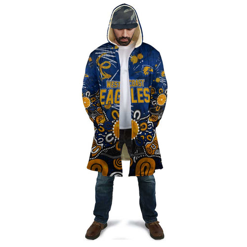 Personalized West Coast Eagles Cloak Aboriginal Dot Painting Graffiti Style