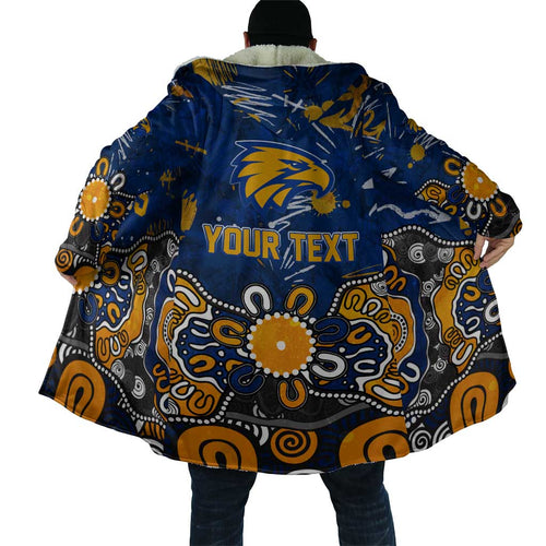 Personalized West Coast Eagles Cloak Aboriginal Dot Painting Graffiti Style