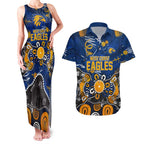 Personalized West Coast Eagles Couples Matching Tank Maxi Dress and Hawaiian Shirt Aboriginal Dot Painting Graffiti Style