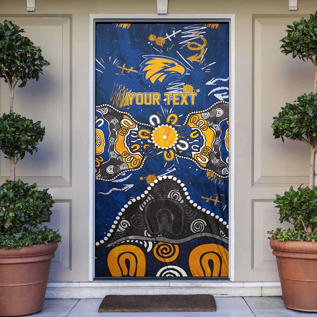 Personalized West Coast Eagles Door Cover Aboriginal Dot Painting Graffiti Style