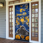 Personalized West Coast Eagles Door Cover Aboriginal Dot Painting Graffiti Style