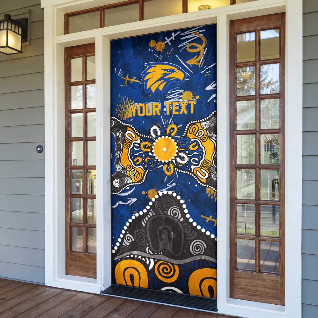 Personalized West Coast Eagles Door Cover Aboriginal Dot Painting Graffiti Style