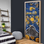 Personalized West Coast Eagles Door Cover Aboriginal Dot Painting Graffiti Style