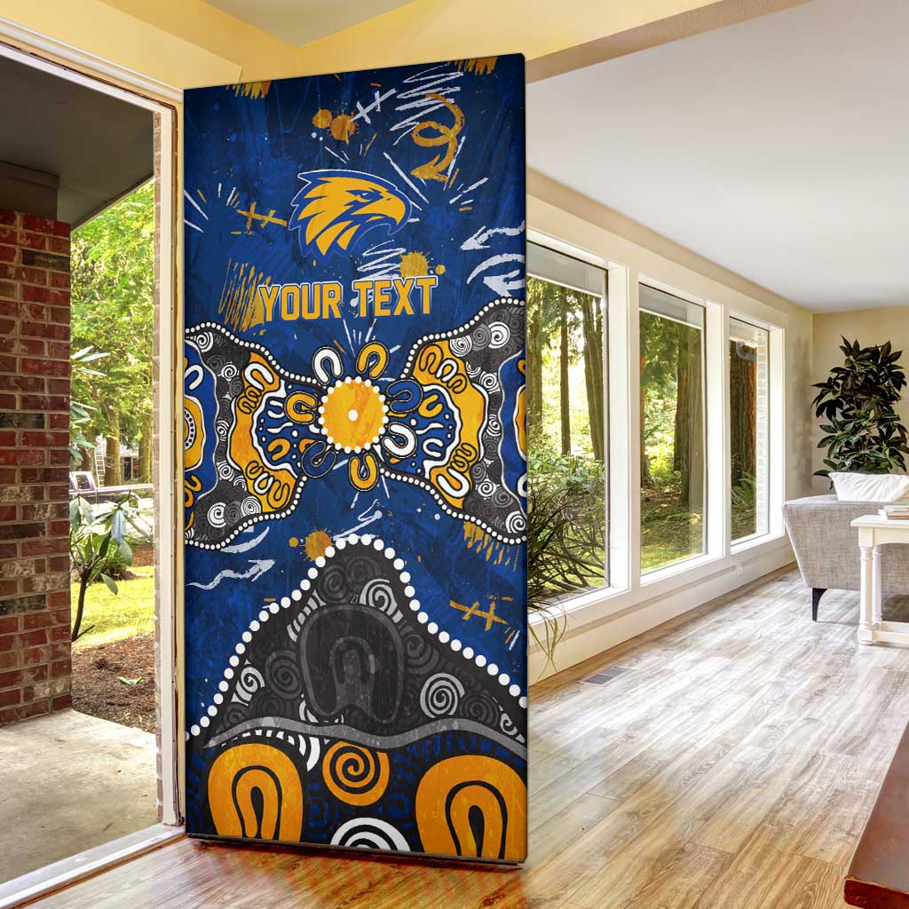Personalized West Coast Eagles Door Cover Aboriginal Dot Painting Graffiti Style